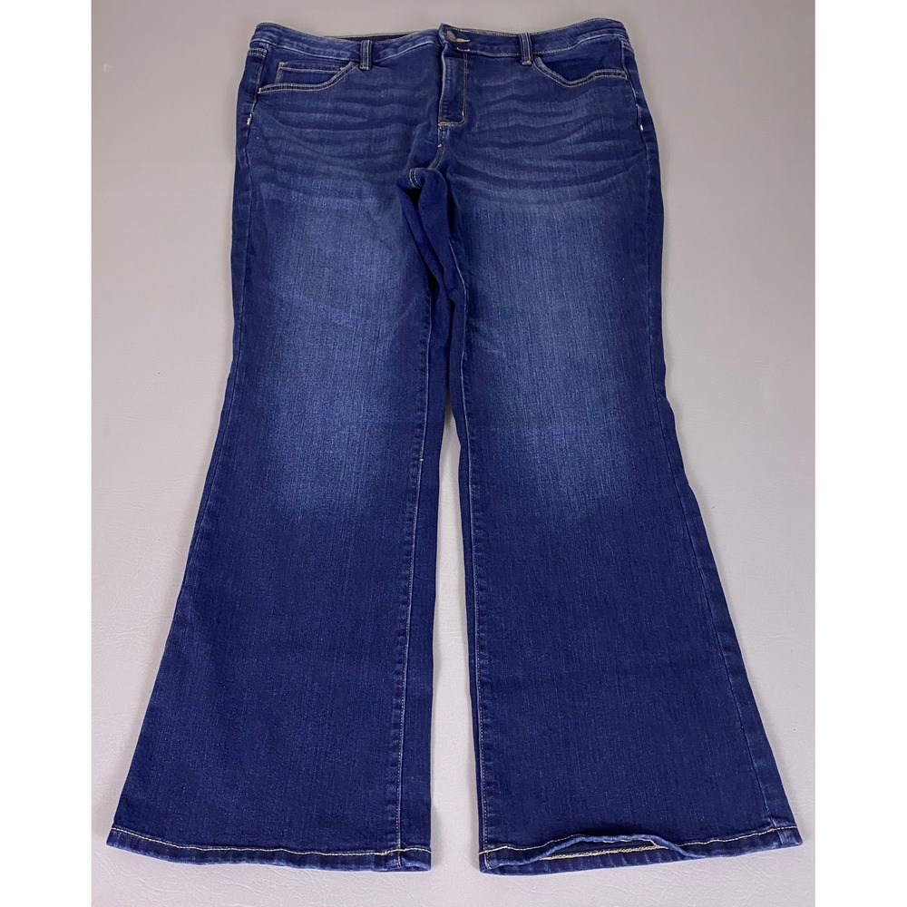 Sonoma Bootcut Jeans Women's Plus Size‎ 16W Blue Dark Wash Stretch Denim EUC